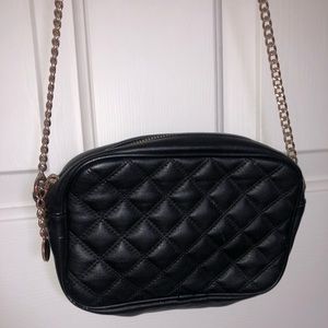 Black Quilted Crossbody Bag